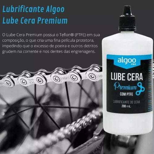 Óleo Lubrificante Cera Corrente Algoo 200ml C/ Ptfe Mtb Bike Promo