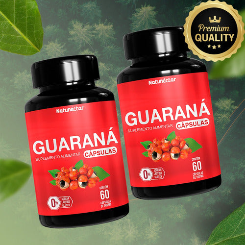 Pó Guaraná 120 Cápsulas 500mg Legitimo Aumenta Concentração