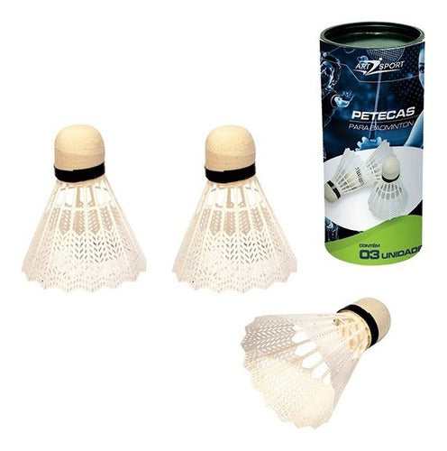 Kit Badminton Com 02 Raquetes E 03 Peteca E Bolsa Esporte