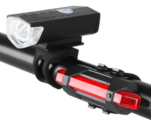Kit Lanterna E Farol Bicicleta Luz Ultra Led A Prova D'água