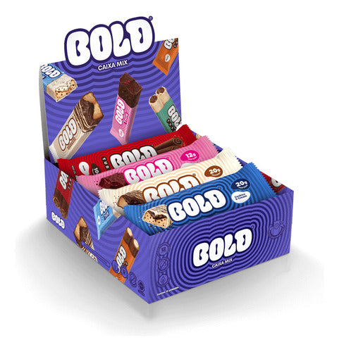 Barra De Proteína Bold Snacks Caixa Mix - Caixa Com 12 Unida Sabor Mista